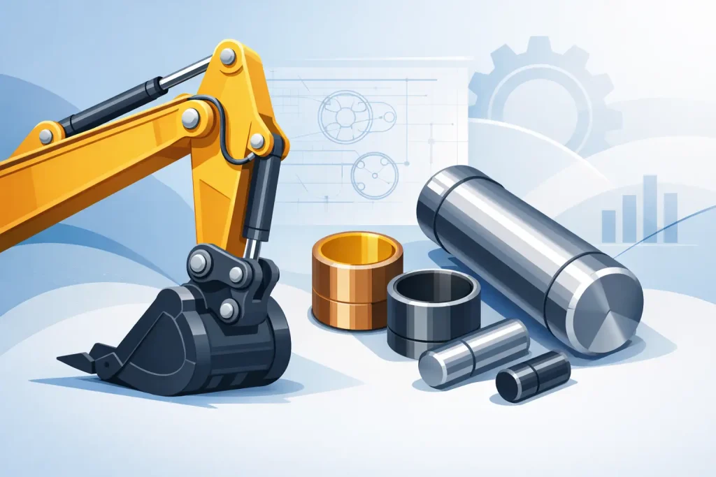 Custom Excavator Pins and Bushings That Fit