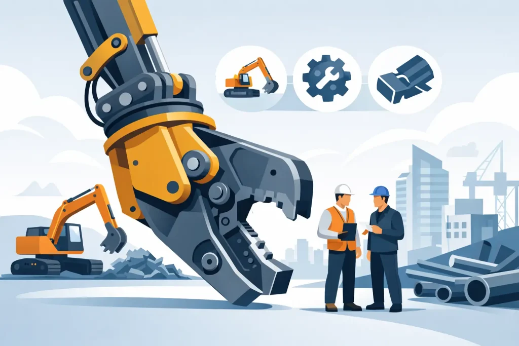 Hydraulic Shear Attachment Review for Contractors
