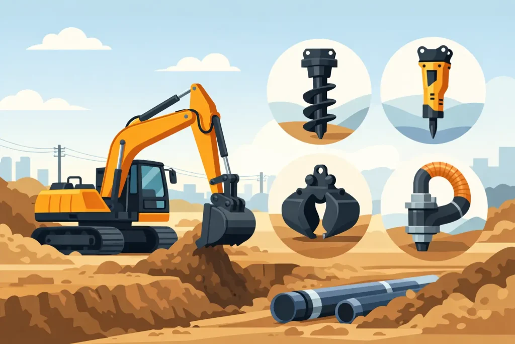 Best Attachments for Utility Excavation Jobs