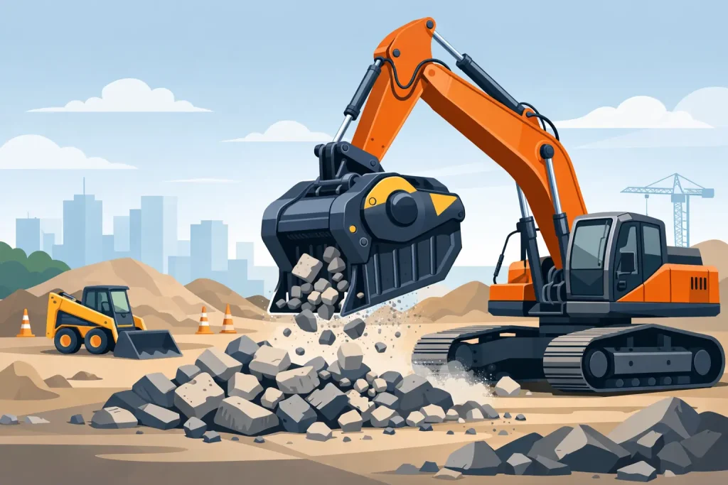 Crusher Bucket Applications for Contractors